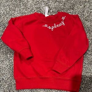 Sydney Custom Red Kids Sweatshirt
